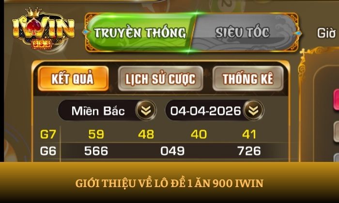 lô đề 1 ăn 900 iWin