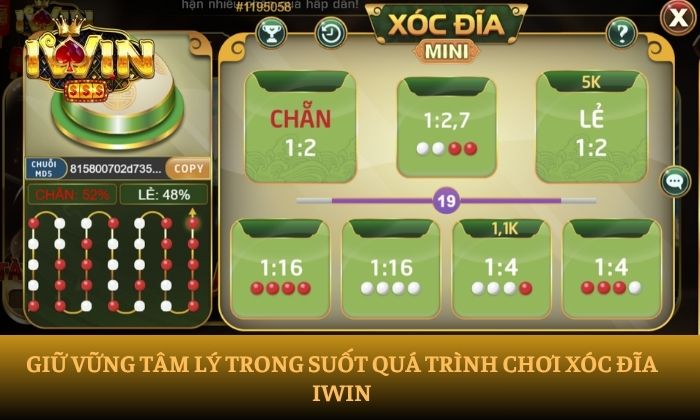 Cách chơi xóc đĩa iWin dễ hiểu, thắng nhanh chỉ sau vài ván 5 xoc dia iwin 4